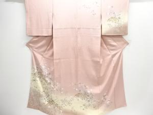 流水に花鳥模様訪問着